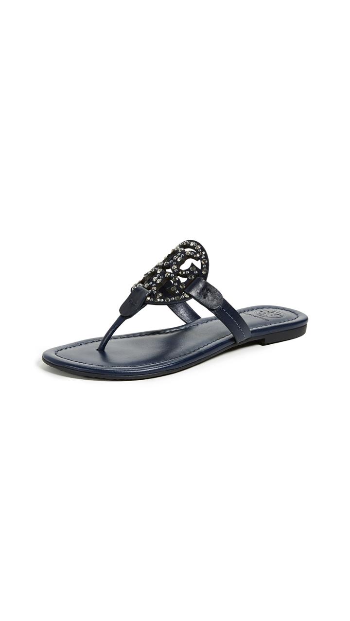 Tory Burch Miller Embellished Thong Sandals