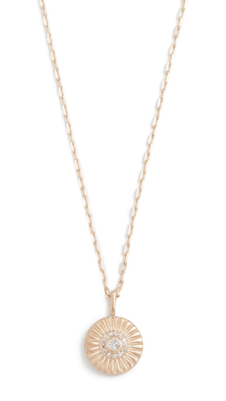 Adina Reyter 14k Gold Diamond Small Rays Pendant