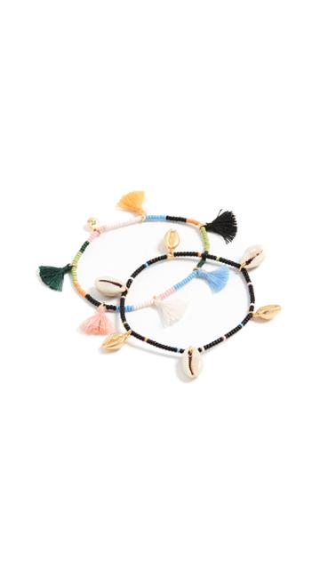 Madewell Beachside Tassel Bracelet Set
