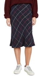 Club Monaco Plaid Bias Skirt