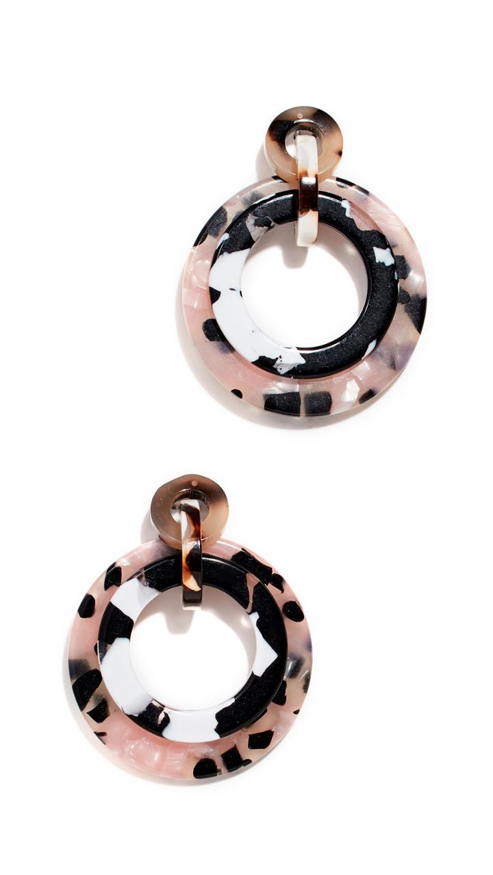 Lele Sadoughi Mini Banded Hoop Earrings