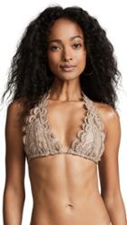 Pilyq Sandstone Lace Halter Bikini Top