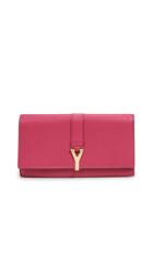 What Goes Around Comes Around Ysl Pink Leather Long Wallet