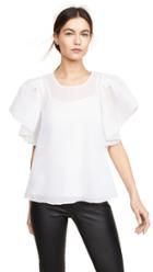 Boutique Moschino Flutter Sleeve Blouse