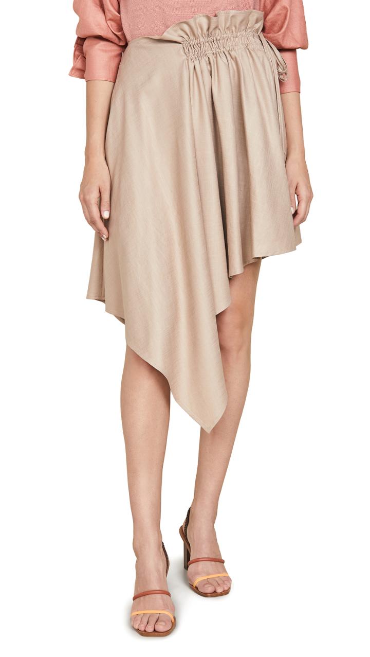 Adeam Ruched Scarf Skirt