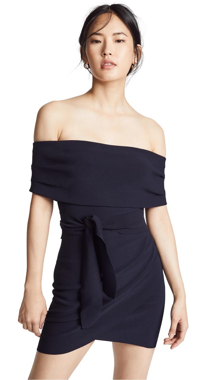 Bec Bridge Bonded Crepe Tie Dress