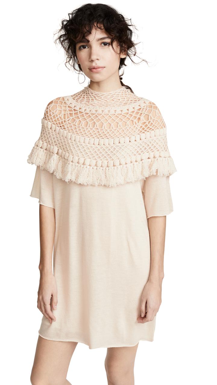 Ryan Roche Cashmere Crochet Dress