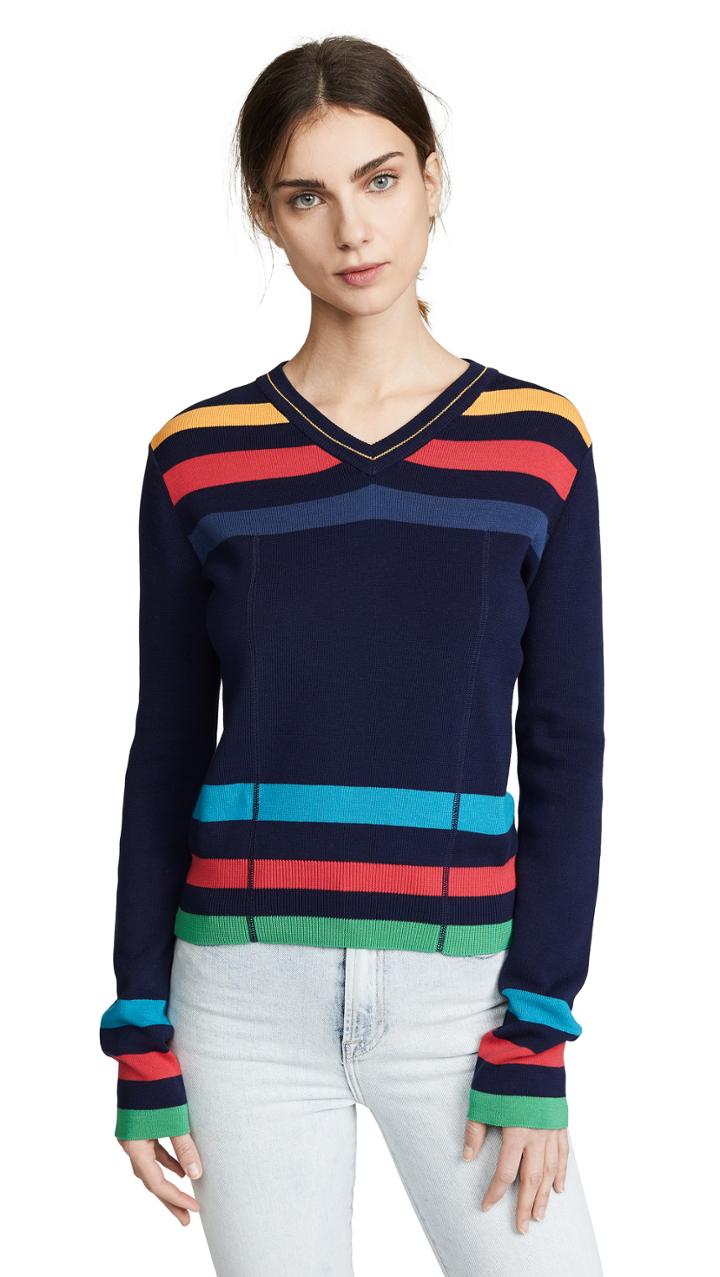 Paul Smith Vneck Stripe Sweater