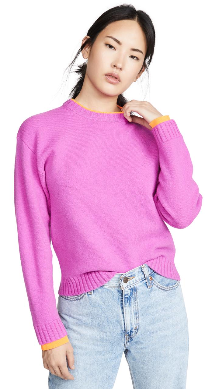 Victoria Victoria Beckham Shrunken Crew Neck Sweater