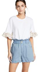 Clu Floral Ruffle Tee
