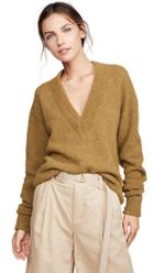Tibi V Neck Pullover With Arm Band Cuffs