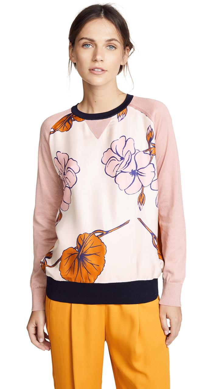 La Prestic Ouiston Crew Neck Floral Sweater