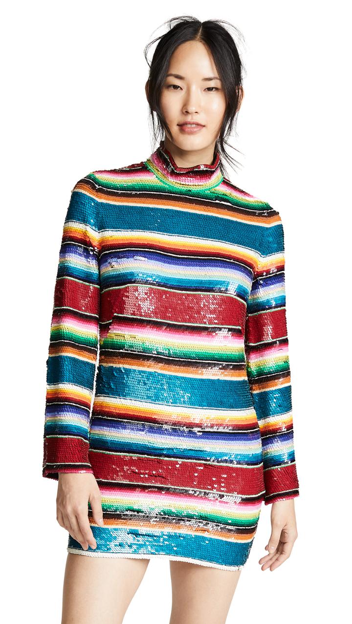 Ashish Sequin Flare Sleeve Mini Dress