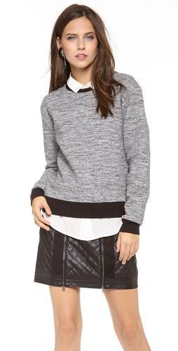 Rebecca Taylor Melange Knit Sweatshirt