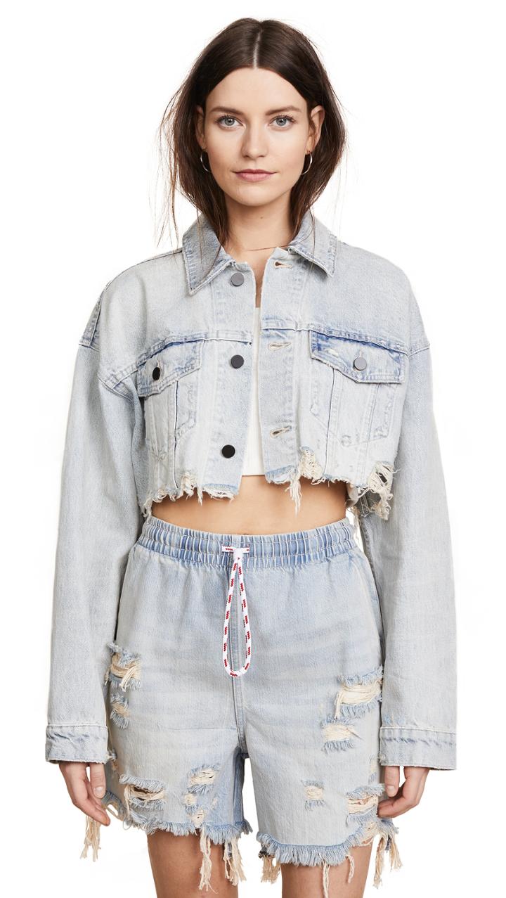 Denim X Alexander Wang Blaze Crop Jean Jacket