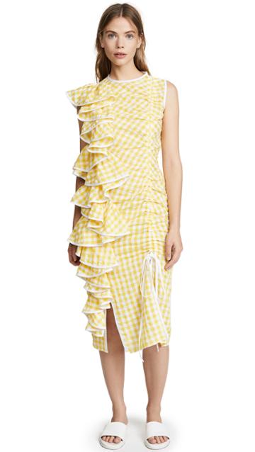 Marianna Senchina Asymmetrical Ruffled Dress