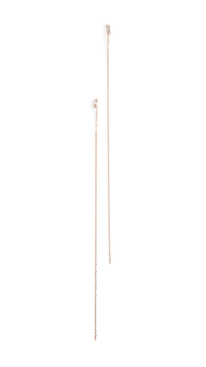 Suzanne Kalan 18k Fringe Post Earrings With Chain