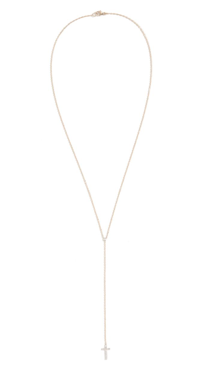 Mateo 14k Gold Diamond Cross Lariat