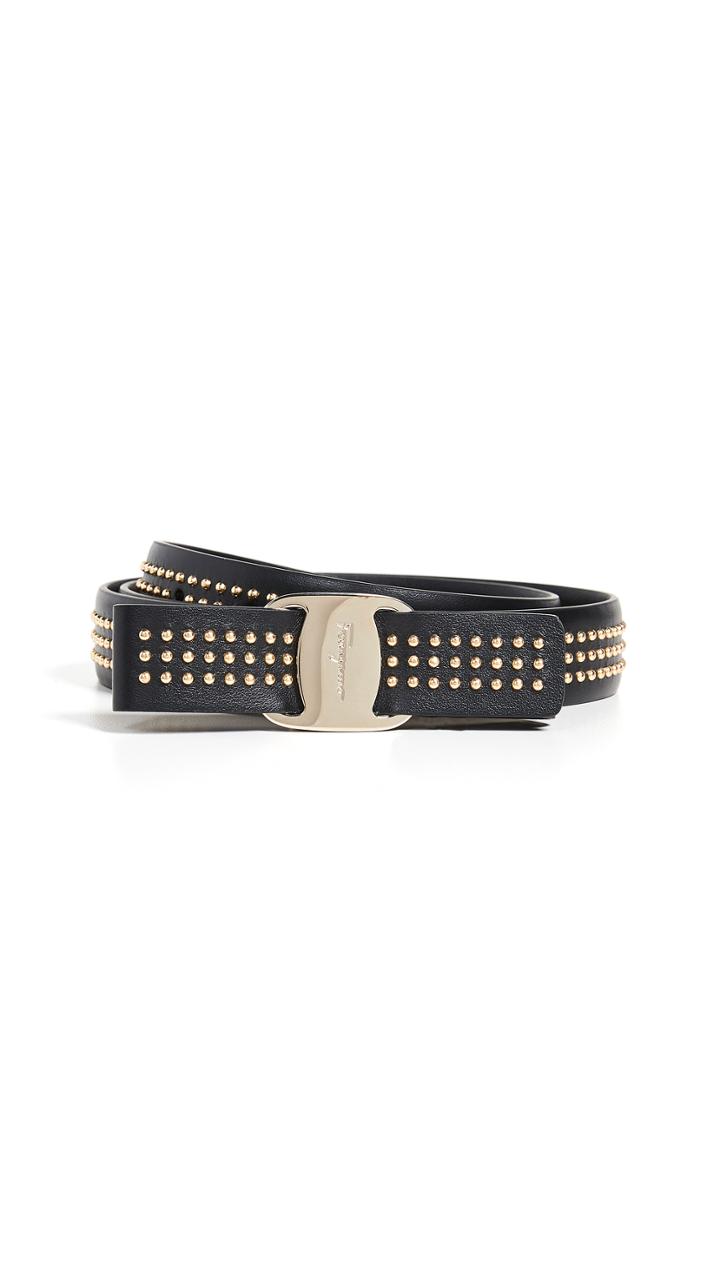 Salvatore Ferragamo Studded Bow Belt