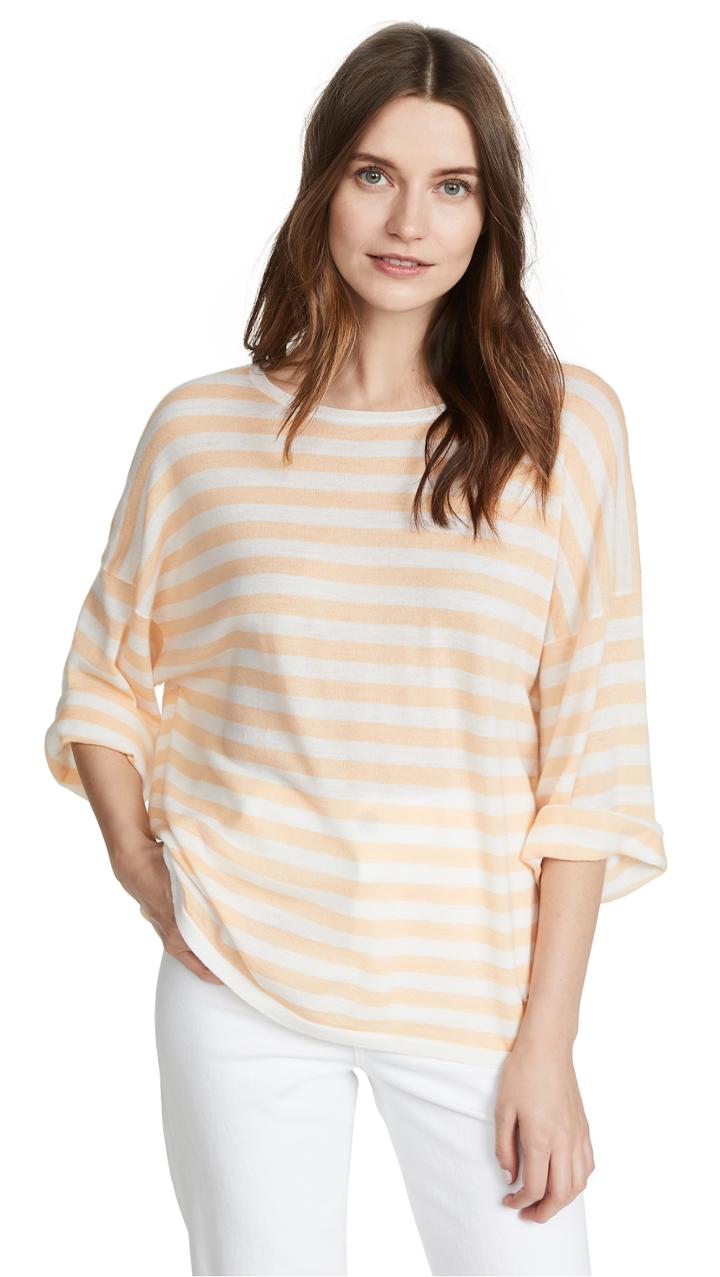 Vince Striped Boxy Tee