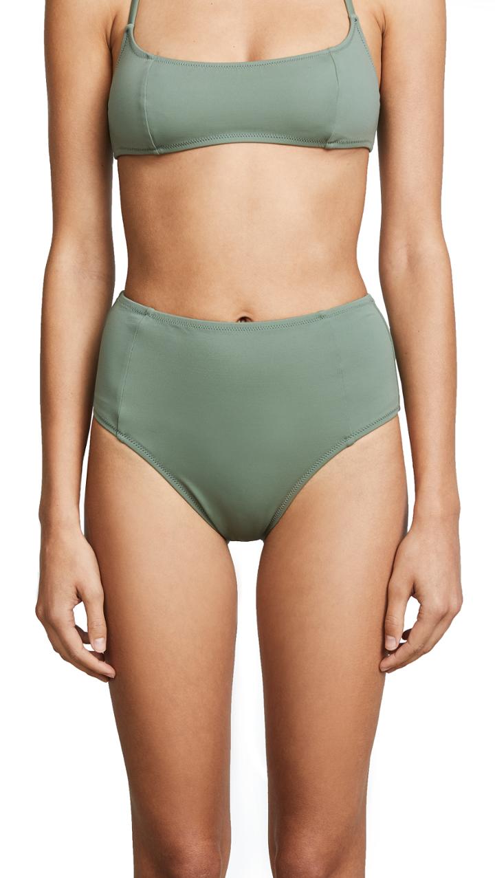 Solid Striped Swim Team Jessica Bikini Bottoms