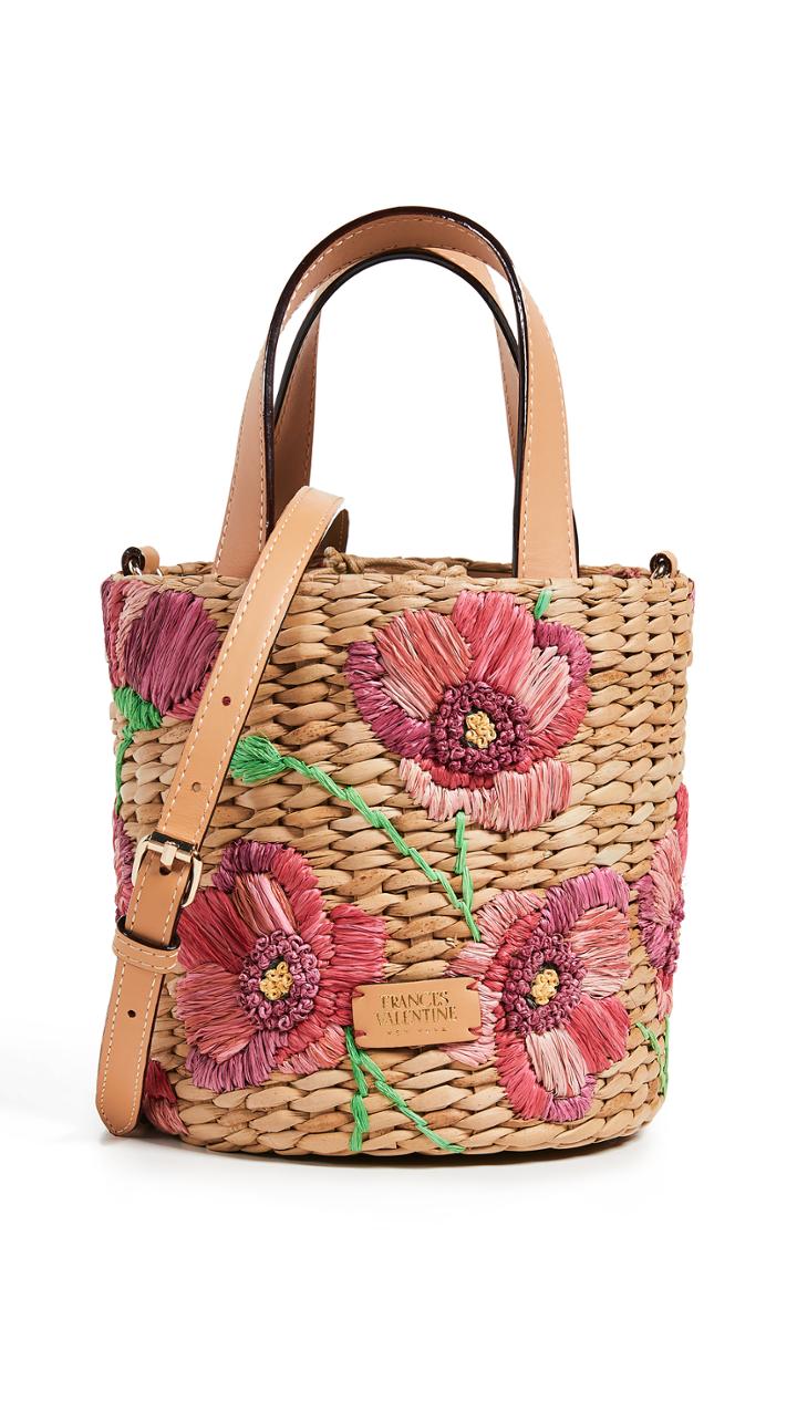 Frances Valentine Small Spring Flower Bucket Bag