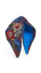 Namjosh Floral Embellished Plaid Headband