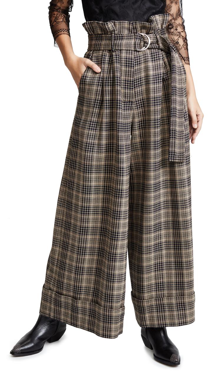 Adam Lippes Tie Waist Wide Leg Culottes