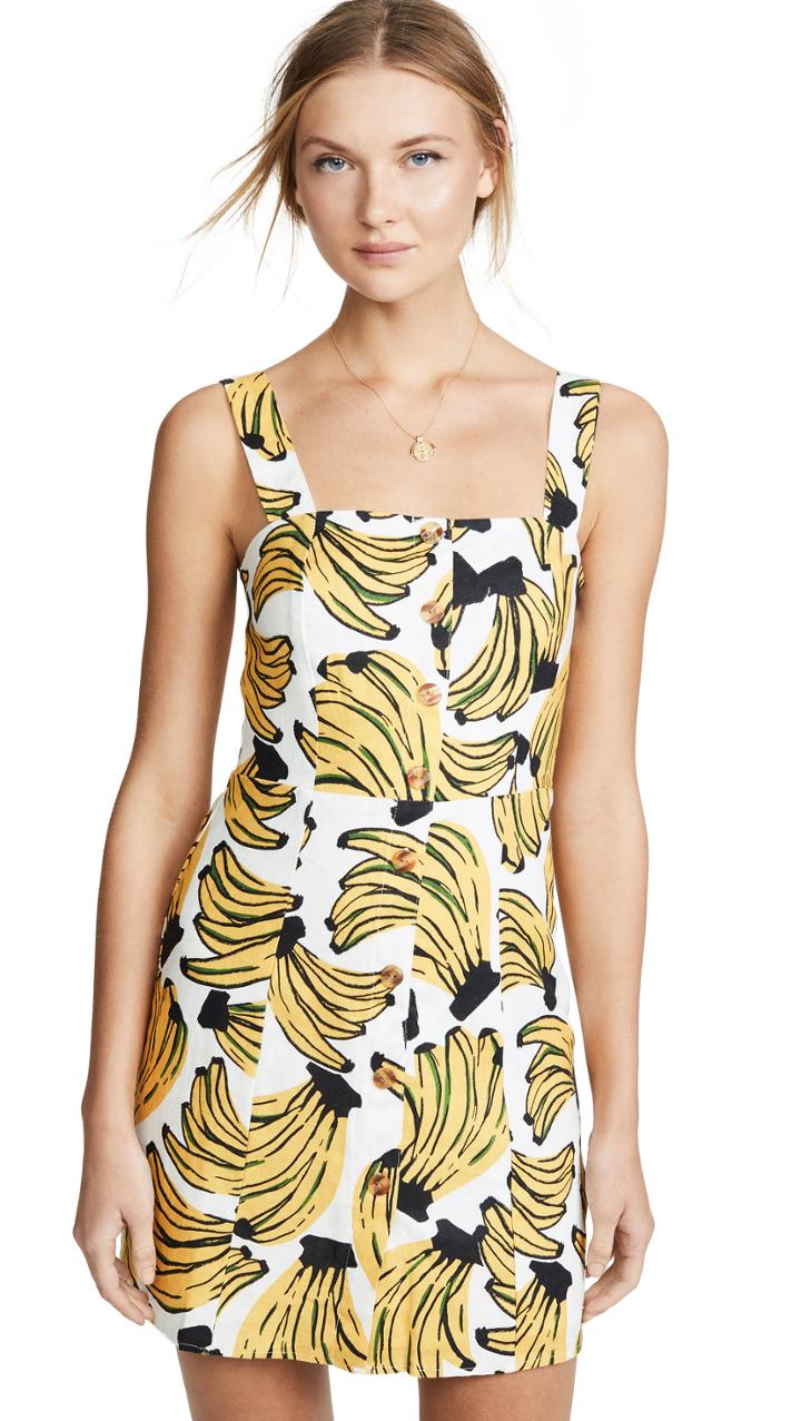 Farm Rio Bossa Banana Mini Dress