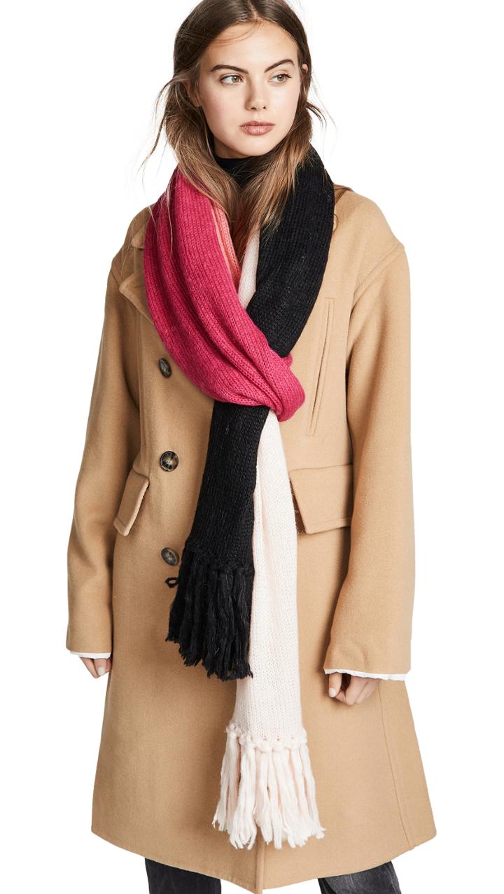 Kate Spade New York Brushed Colorblock Blanket Scarf