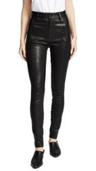 J Brand Lora Super High Rise Leather Skinny Jeans