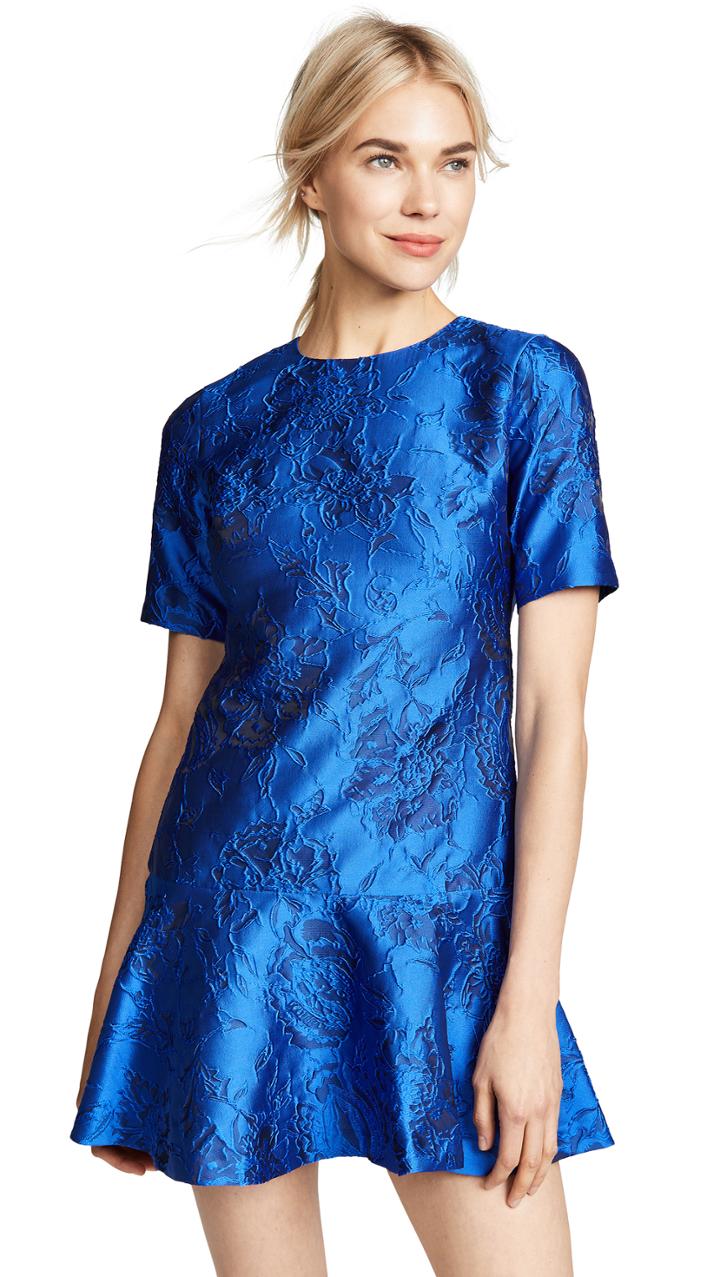 Alice Olivia Esther Ruffle Hem Tunic Dress