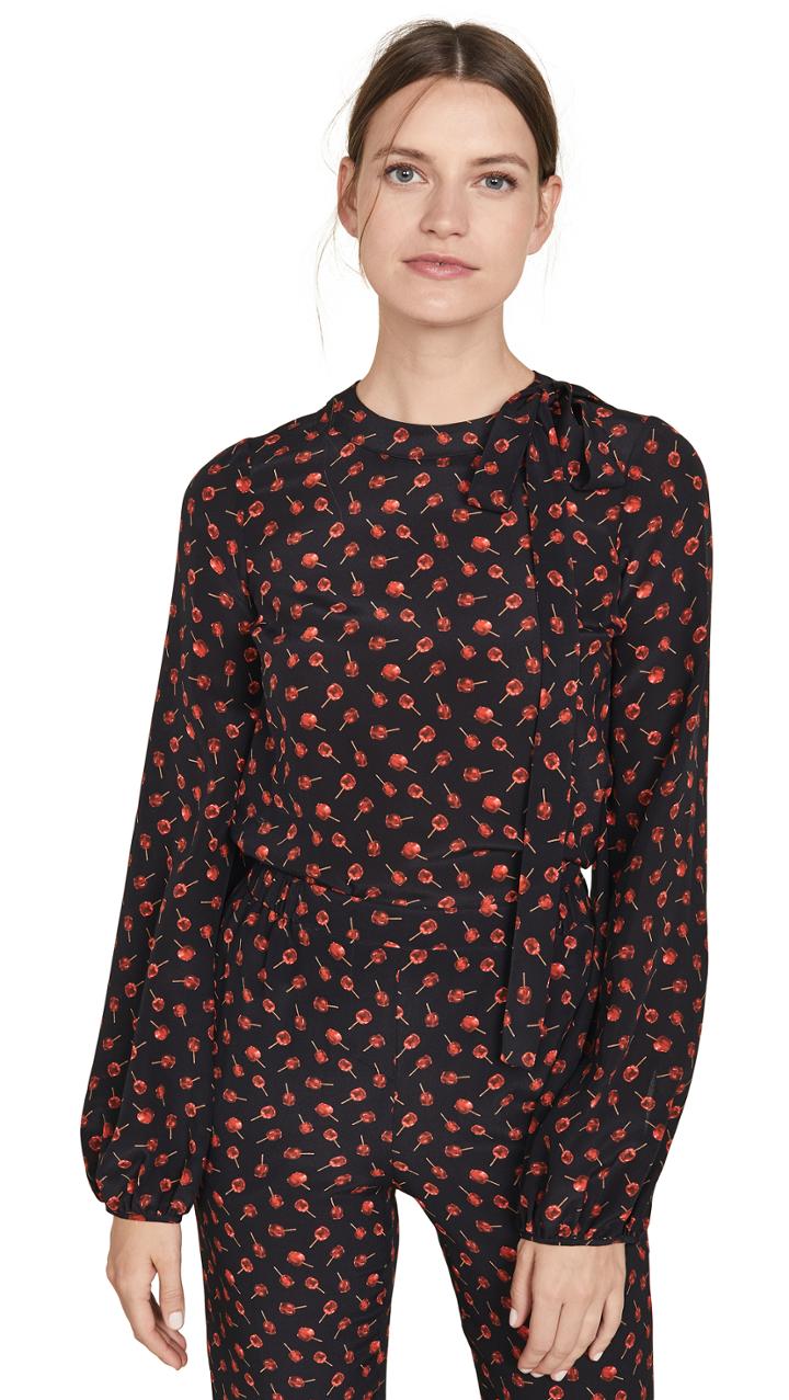 No 21 Long Sleeve Printed Blouse