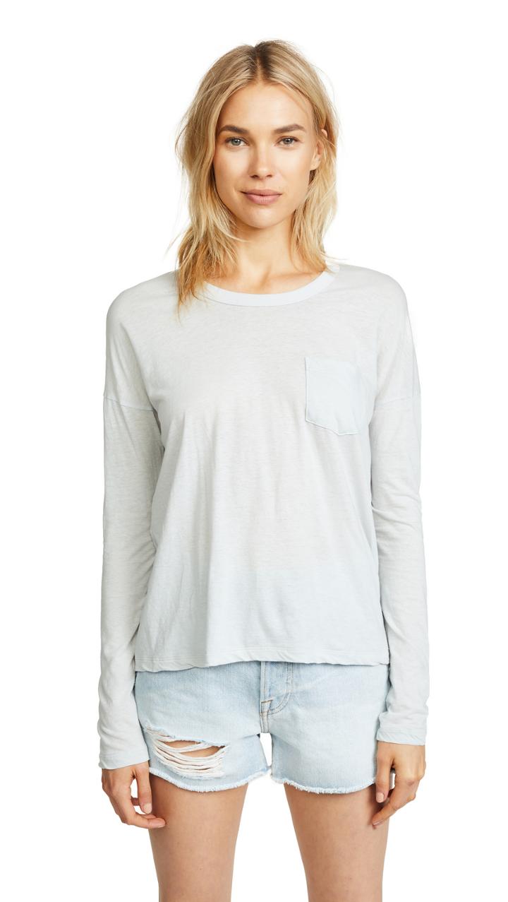 James Perse Long Sleeve Pocket Tee