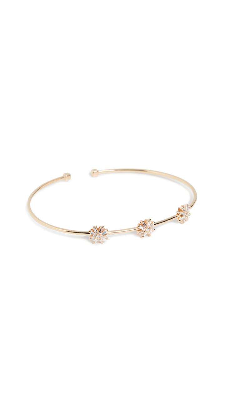Suzanne Kalan 18k Yellow Gold Fireworks Small Starburst Bangle