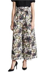 Adam Lippes Printed Poplin Tie Waist Culottes