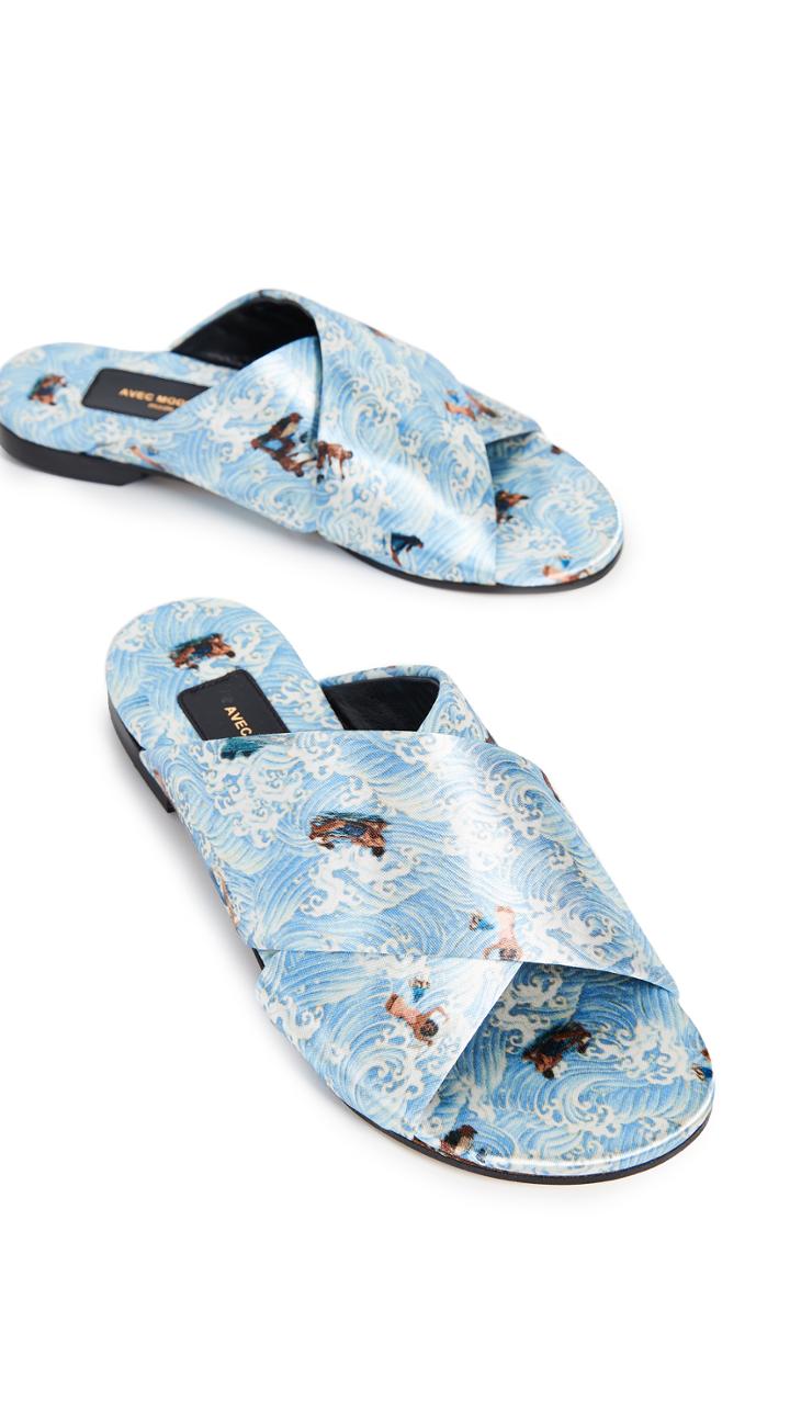 Avec Moderation Honolulu Crisscross Slide Sandals