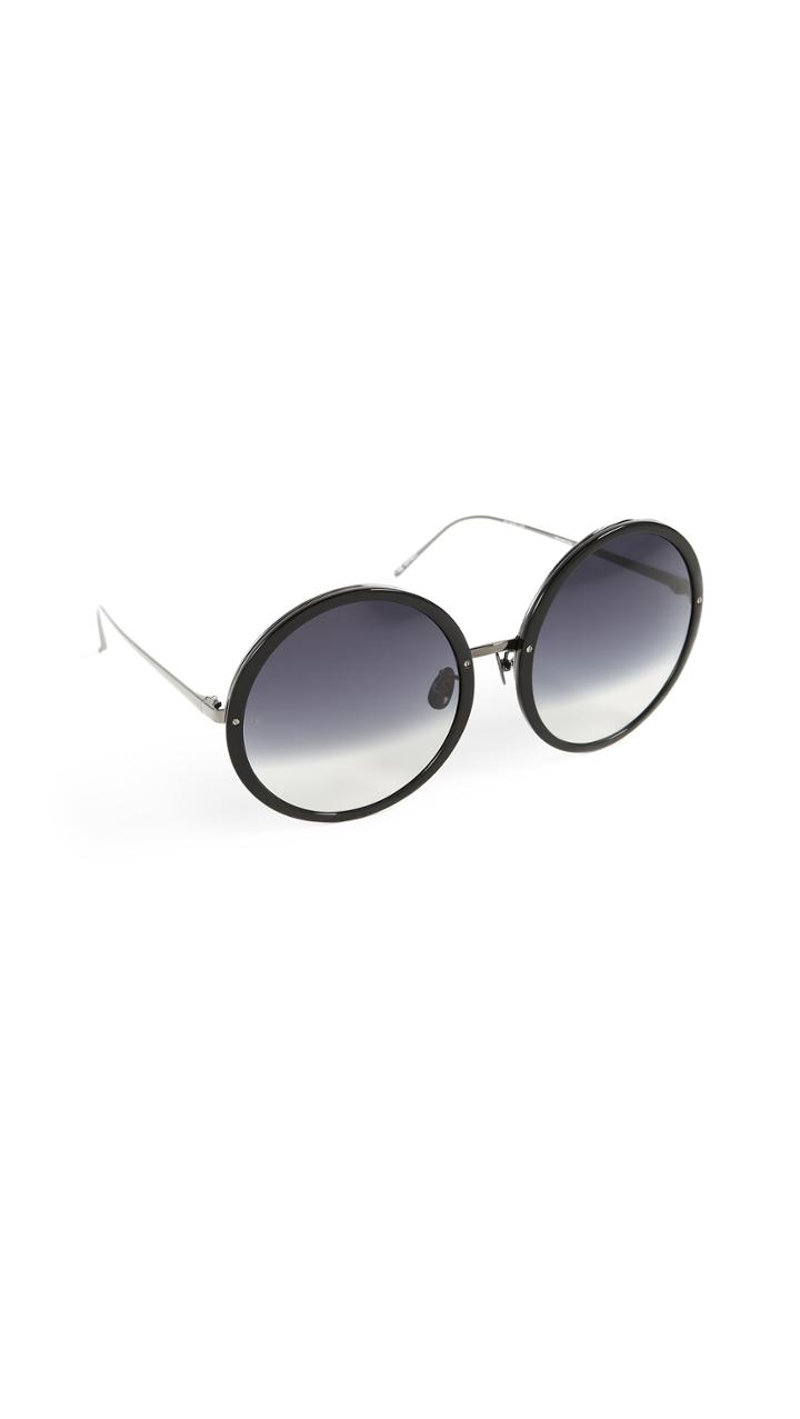 Linda Farrow Luxe Oversized Round Sunglasses