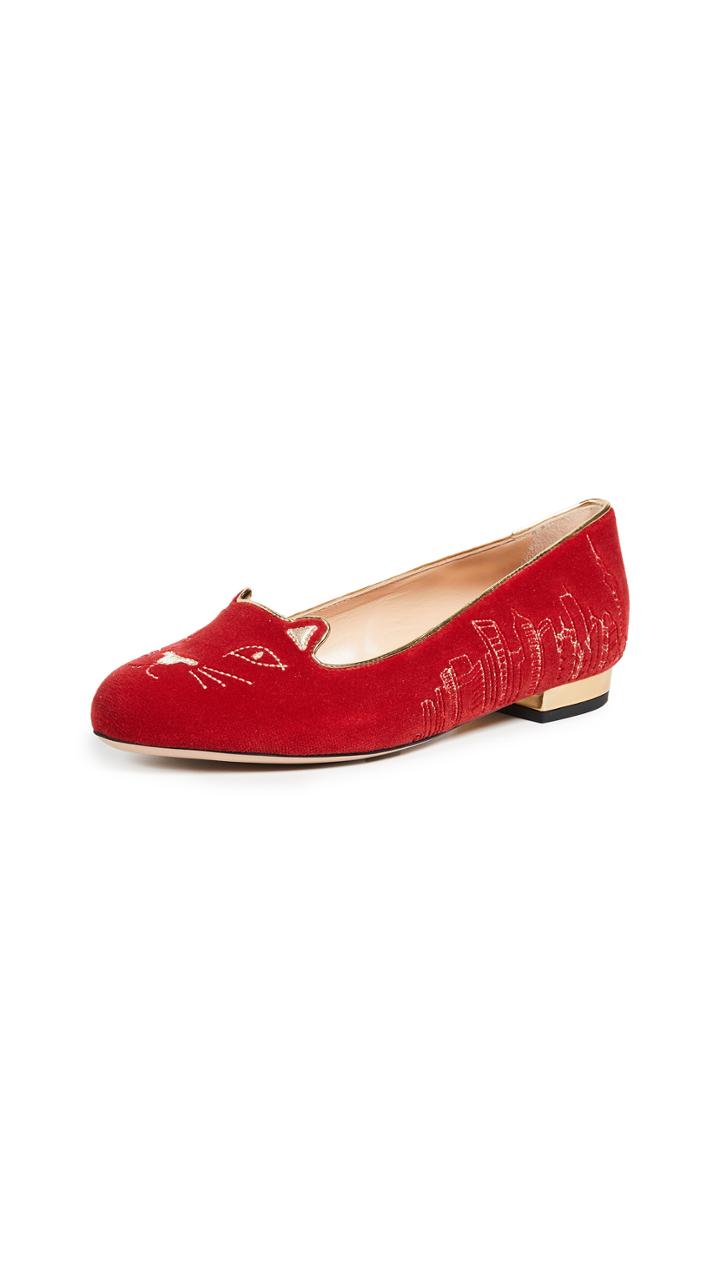 Charlotte Olympia City Kitty Shanghai Flats