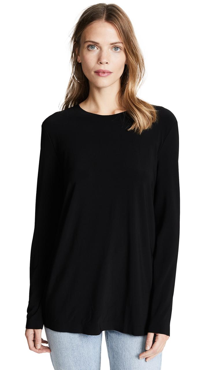 Norma Kamali Kamali Kulture Long Sleeve Crew Top