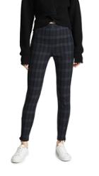 T By Alexander Wang Stretch Plaid Fitted Leggings