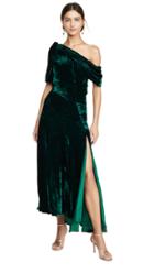 Azeeza Mittio One Shoulder Velvet Dress