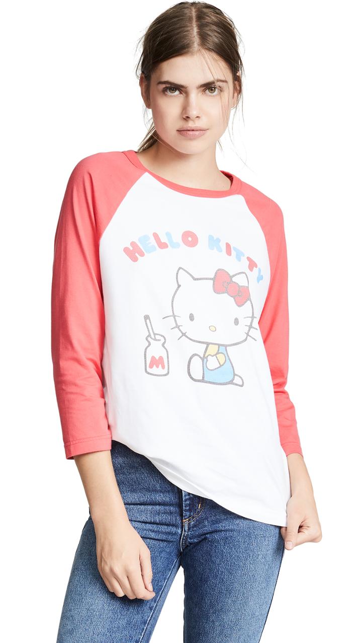 Chinti And Parker Hello Kitty Baseball Tee