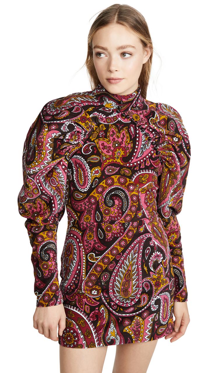 Rotate Number 1 Paisley Velvet Dress