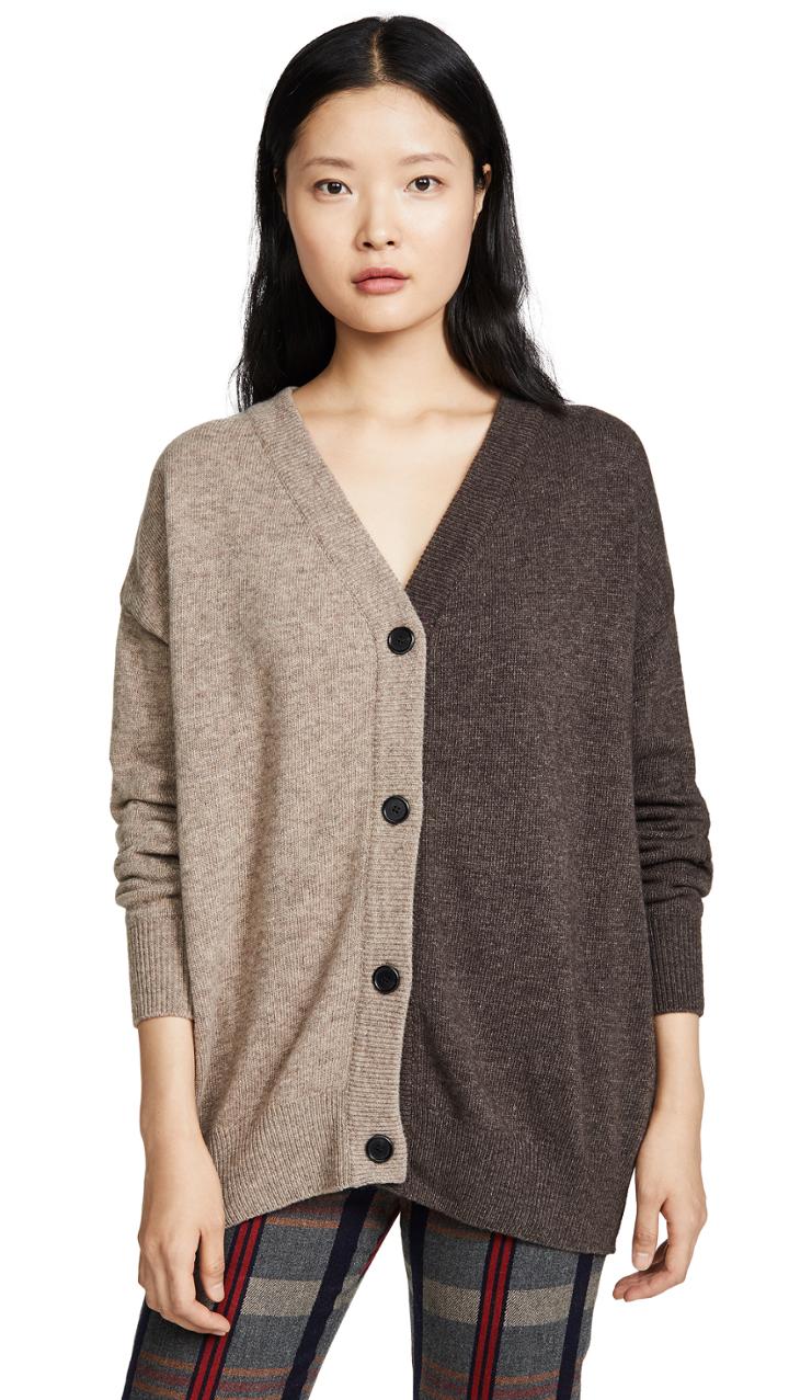 Goen J Two Tone Cardigan