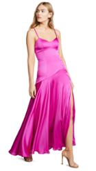 Fame And Partners V Neck Open Back Gown