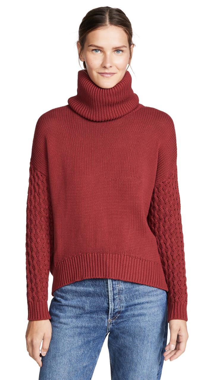 One Teaspoon Blood Rider Roll Neck Knit Sweater