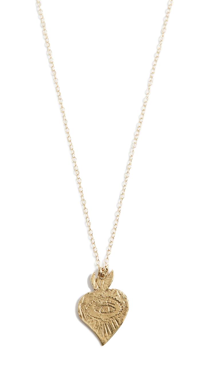 Maison Monik Evil Eye Heart Necklace