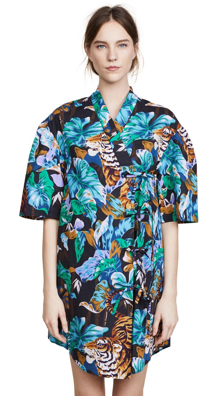 Kenzo Kimono Dress With Knots