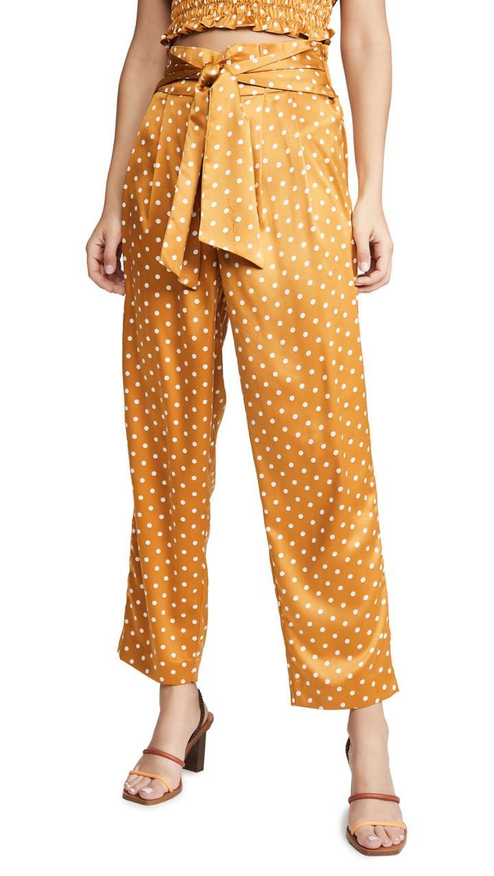 J O A High Waisted Polka Dot Pants